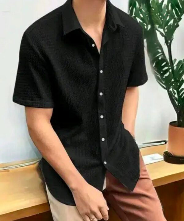 MENS WEAR HEAVY POPCORN INPORTED FABRIC FULL SLEEVE SHIRT,CASUAL COMFORTABLE, WITH TRENDY POPCORN TEXTURE,NEW ARRIVAL SHIRT, DOUBLE POCKET SHIRT FOR MEN